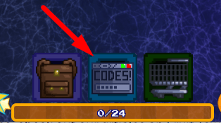 The COdes button in FNAF: Tower Defense