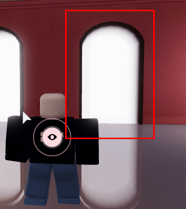 Arched doorway from the Gucci Garden Roblox event