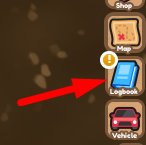 The Logbook button in Farm Life Simulator