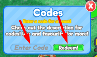 The code redeeming interface in Japanese Village Tycoon