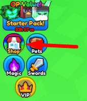 The Shop button in Save A Friend Simulator