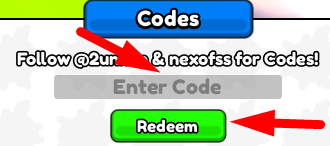 The code redeeming interface in Strongest Fart Simulator