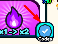 The Codes button in Toilet Eating Simulator