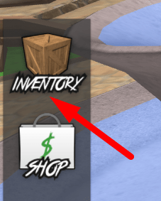The Inventory button in JD's MM2