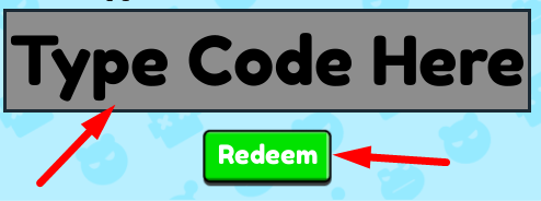 The code redeeming interface in Fart Race