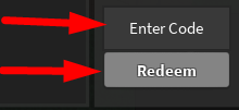 The code redeeming interface in San's MM2