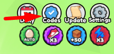 The Codes button in Kick A Friend