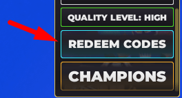 The Redeem Codes button in WWE 2K23