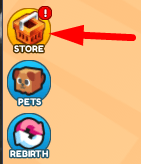 The Store button in Fruit Ninja Simulator