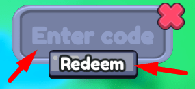 The code redeeming interface in 2 Player Cart Ride Tycoon