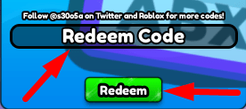 The code redeeming interface in Obby But You're on a Scooter