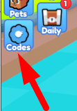 The Codes button in Emoji Block Race