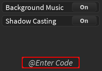 Pro Piece Pro Max enter codes box