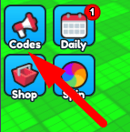 The Codes button in Eat Blobs Simulator