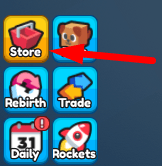 The Store button in Rocket Riders