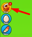 The Shop button in Egg Empire