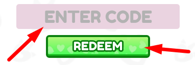 The code redeeming interface in Raise a Rainbocorn