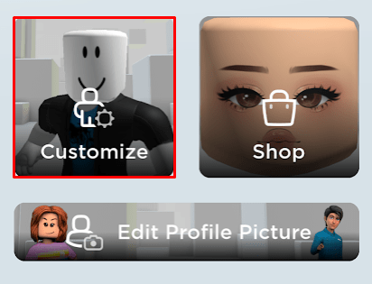 Delete outfits mobile customise button