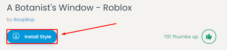 How to change Roblox background install style button