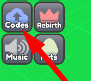 The Codes button in +1 Speed Race