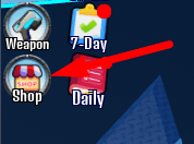 The Shop button in Skibidi Toilet Battle