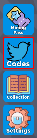 Moon Miners codes button