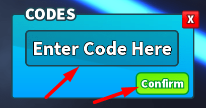 The code redeeming interface in Circle Clash