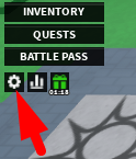 The Settings button in Bow Battle Arena