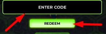 The code redeeming interface in Tower Defense X