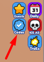 The Codes button in Build a Raft or Die