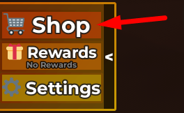 The Shop button in CHAOS TOWN