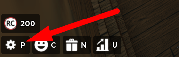 The settings icon in Rogue Demon