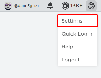 Change username desktop settings button