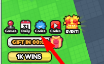 The Codes button in Cat Race