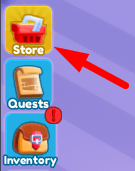 The Store button in Mystery Chest Simulator