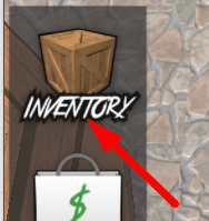 The Inventory button in San's MM2