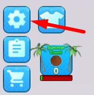 The Settings icon in Ice Farm Simulator