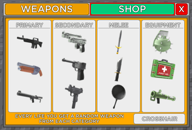 Weapon Kit shop button