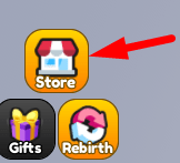 The Store button in Mega Jet Tycoon