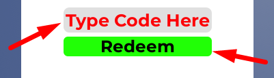 The code redeeming interface in School Tycoon