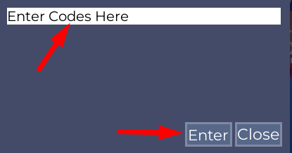 The code redeeming interface in FORTBLOX