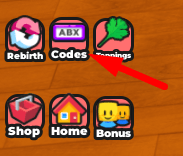 The Codes button in Taco Shop Tycoon