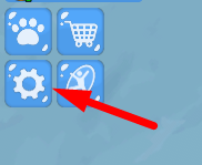 The Settings icon in Paint Simulator