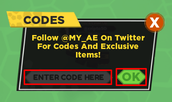 Anime Evolution Simulator enter codes box