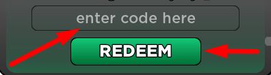 The code redeeming interface in SPIN 4 FREE UGC