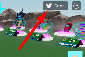 The Code button in Climb Block Stairs Obby