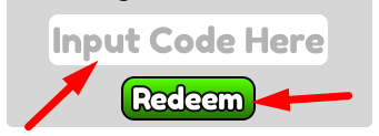 The code redeeming interface in Toilet Verse Tower Defense