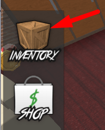 The Inventory button in Zyleak's MM2