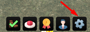 The Settings icon in Mage Tycoon