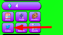 The Codes button in Pet Trading Card